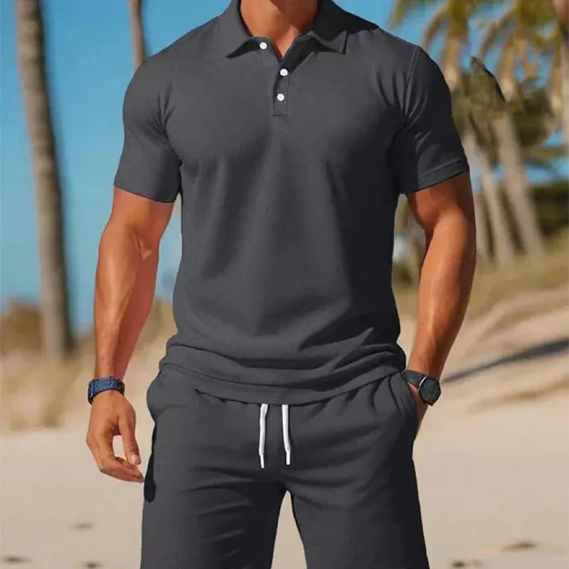 Men's Polo Shirt & Shorts Set