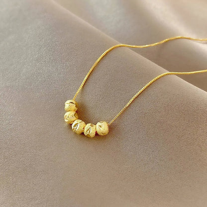 Gold-Tone Bead Necklace & Bracelet Set