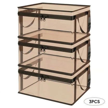 Kids' Clear View Plush Toy Storage Organizer Set