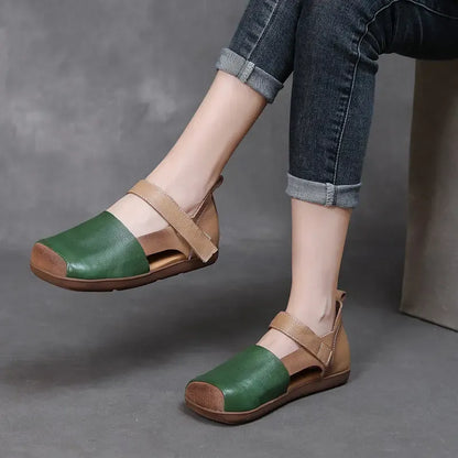 Women’s Colorblock Hook-and-Loop Closed-Toe Sandals