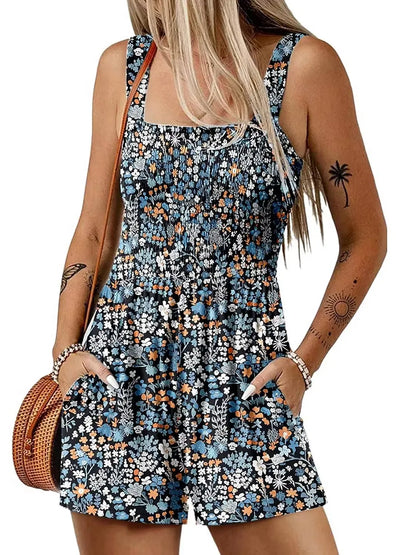 Women’s Smocked Floral Summer Romper