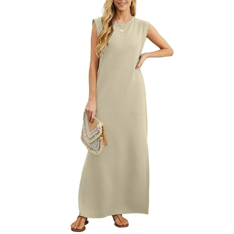 Women’s Sleeveless Maxi Dress With Pockets