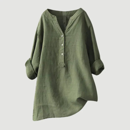 Harper Relaxed Button Front Blouse