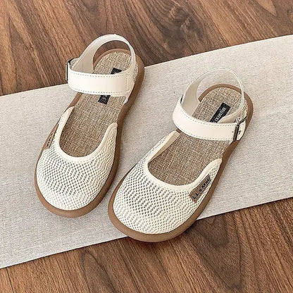 Women’s Closed-Toe Mesh Ankle Strap Sandals