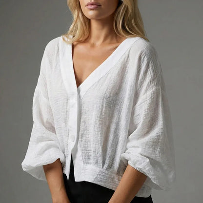 Harper Lightweight Button Front Blouse