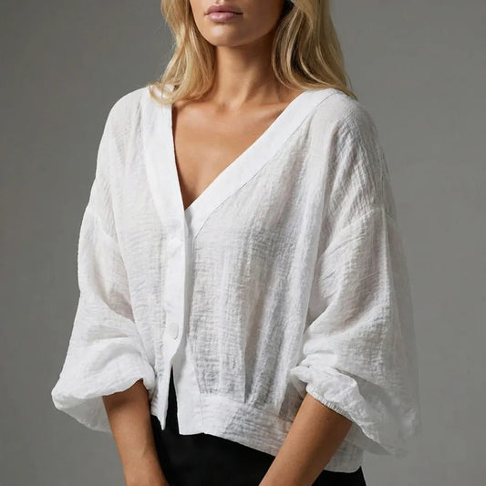 Harper Lightweight Button Front Blouse
