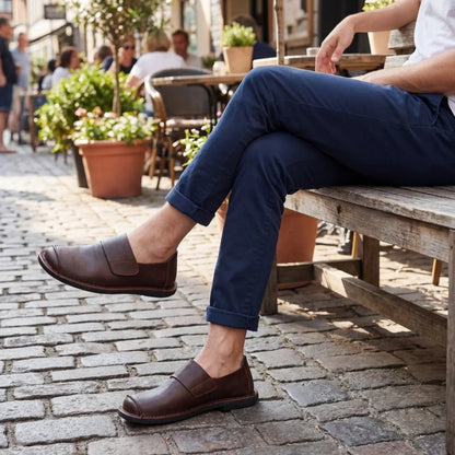 Men’s Classic Leather-Look Slip-On Loafers