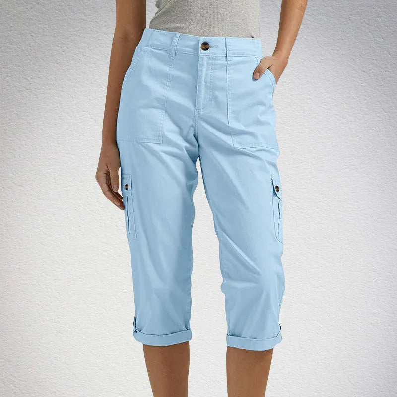 Women’s Stretch Multi-Pocket Capri Cargo Pants