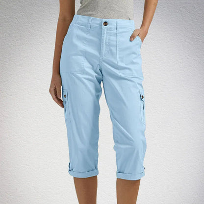 Women’s Stretch Multi-Pocket Capri Cargo Pants