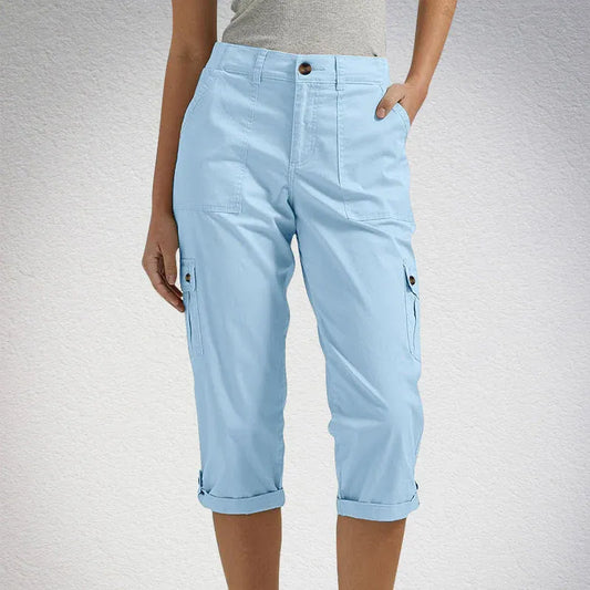 Women’s Stretch Multi-Pocket Capri Cargo Pants