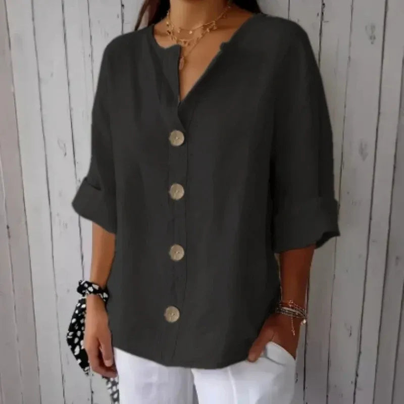 Women’s Relaxed Button-Front Top