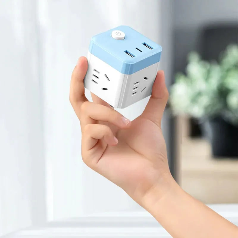 2-in-1 Plug-In LED Night Light with Power Outlet