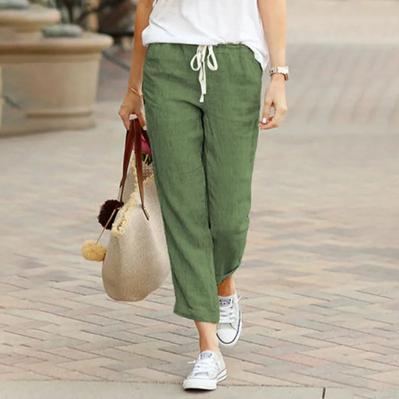 Women's Drawstring Ankle-Length Pants