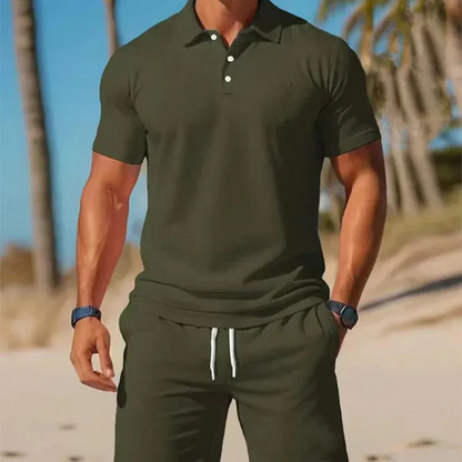 Men's Polo Shirt & Shorts Set