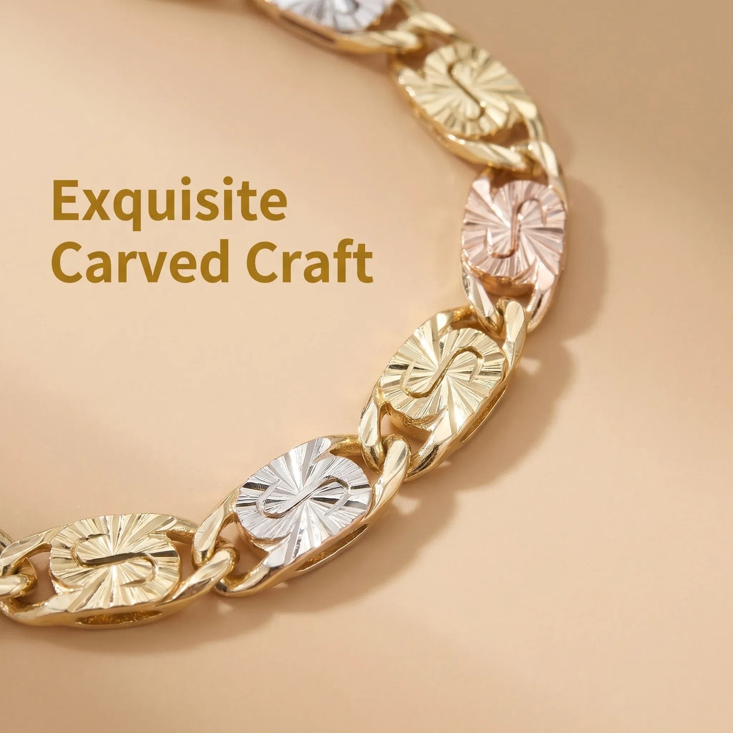 Women’s Tri-Color Mariner Link Bracelet