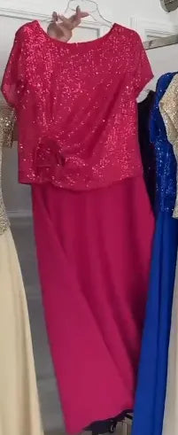 Elegant Sequin Top &amp; Midi Skirt Set