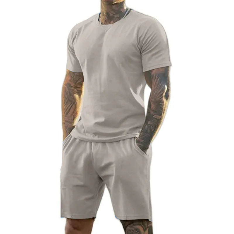 Men’s Athletic T-Shirt and Shorts 2-Piece Set
