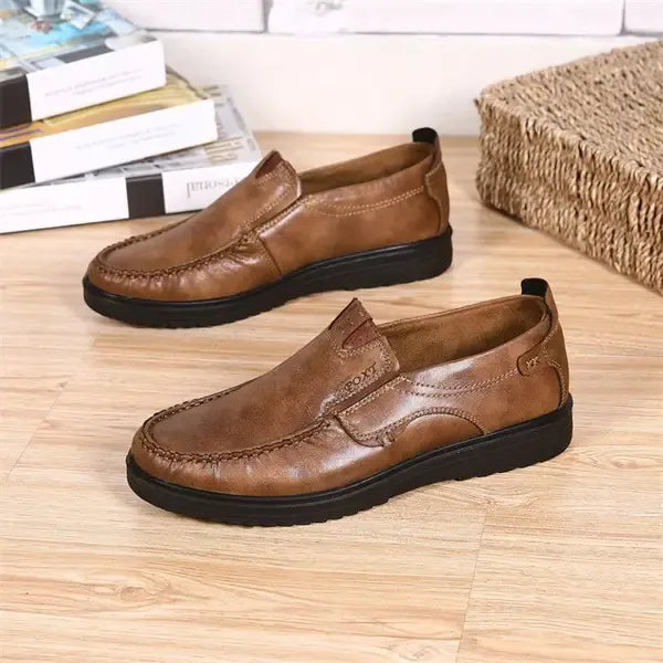 Men’s Casual Slip-On Leather-Look Comfort Loafers