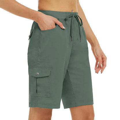 Women’s Lightweight Quick-Dry Cargo Shorts with Pockets