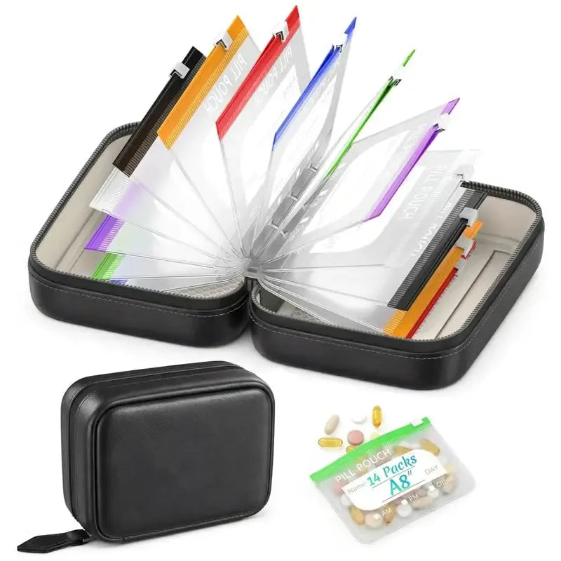 Travel Pill Organizer Pouch Set