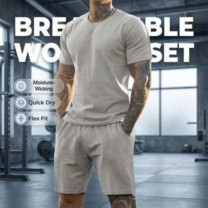 Men’s Athletic T-Shirt and Shorts 2-Piece Set