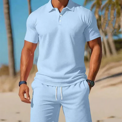 Men's Polo Shirt & Shorts Set