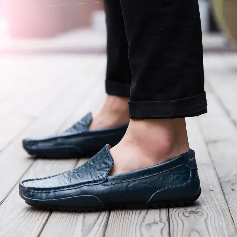 Men’s Leather-Look Slip-On Loafers