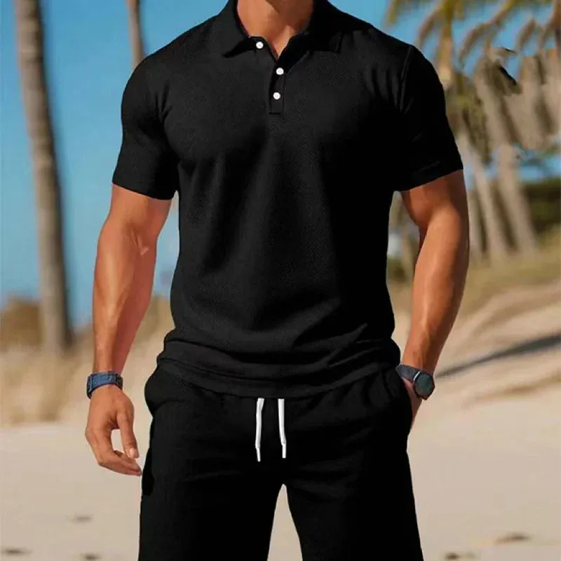 Men's Polo Shirt & Shorts Set
