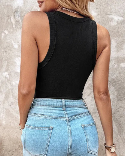 Women’s Ribbed Built-In Bra Tank Top