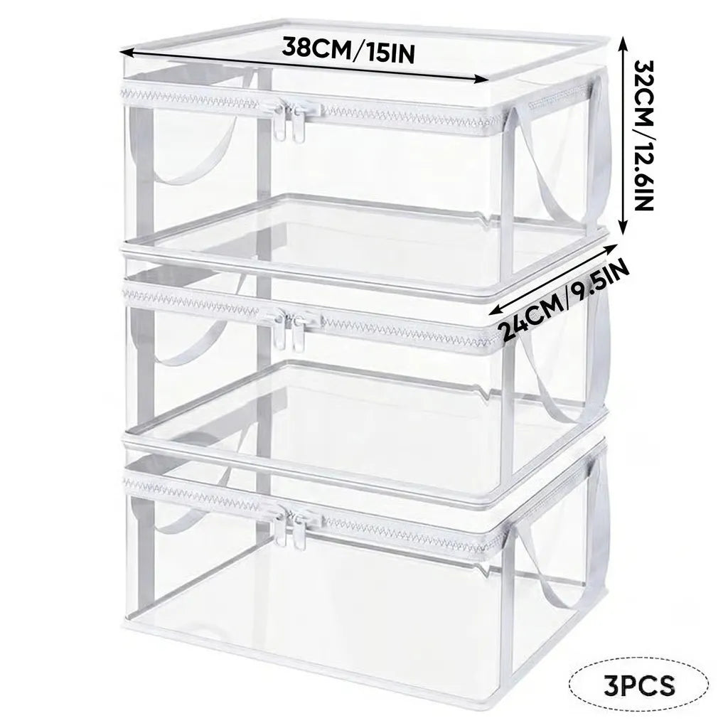 Kids' Clear View Plush Toy Storage Organizer Set
