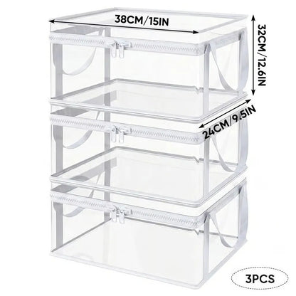 Kids' Clear View Plush Toy Storage Organizer Set