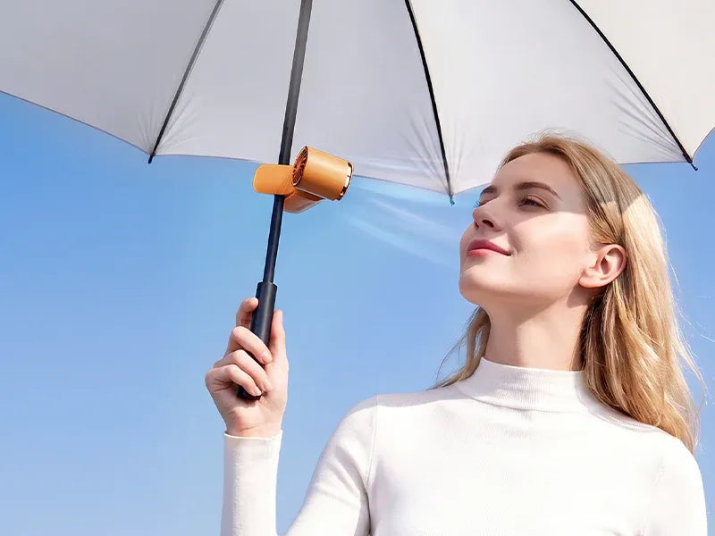 Portable Clip-On Cooling Fan with LED Battery Display