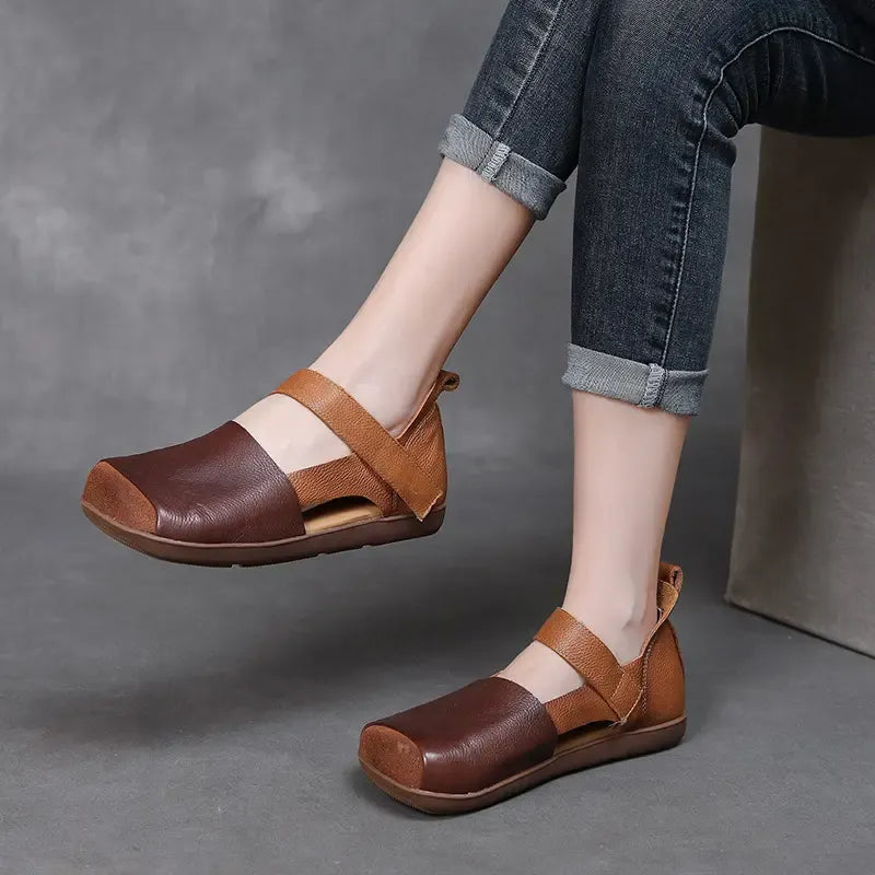 Women’s Colorblock Hook-and-Loop Closed-Toe Sandals
