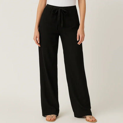 Women’s Lightweight Linen Wide-Leg Pants
