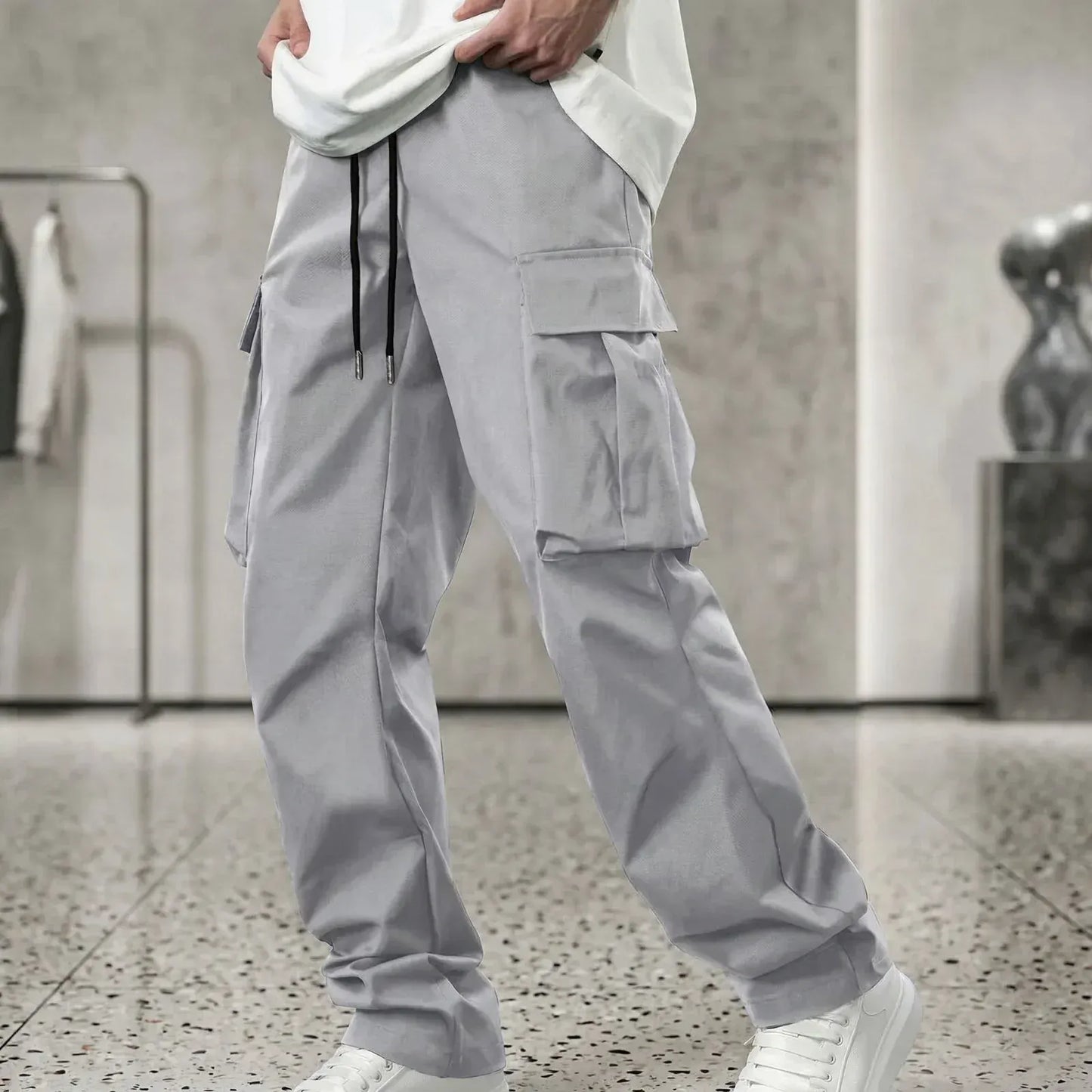 Men’s Lightweight Twill Cargo Pants with Utility Pockets
