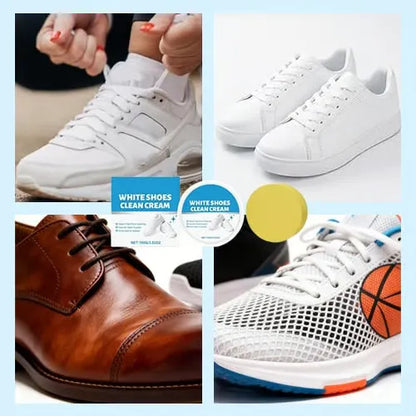 White Shoe Cleaning Cream with Sponge