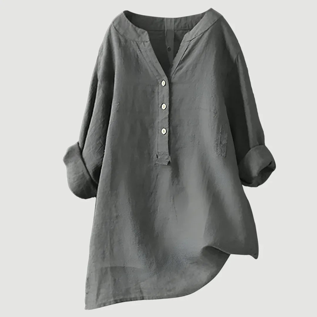 Harper Relaxed Button Front Blouse