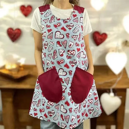 Women's Printed Cross Back Apron