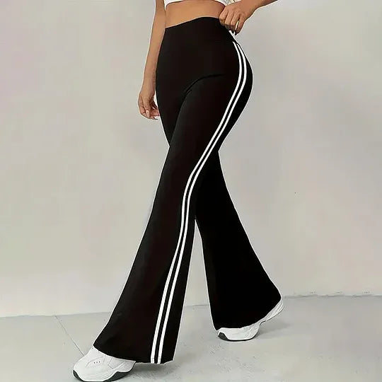 Women’s High-Waisted Flared Stripe Pants