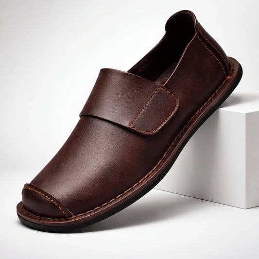 Men’s Classic Leather-Look Slip-On Loafers