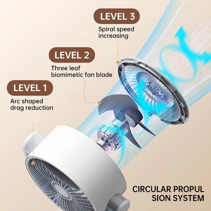 5-Speed Adjustable Stand Fan with Remote