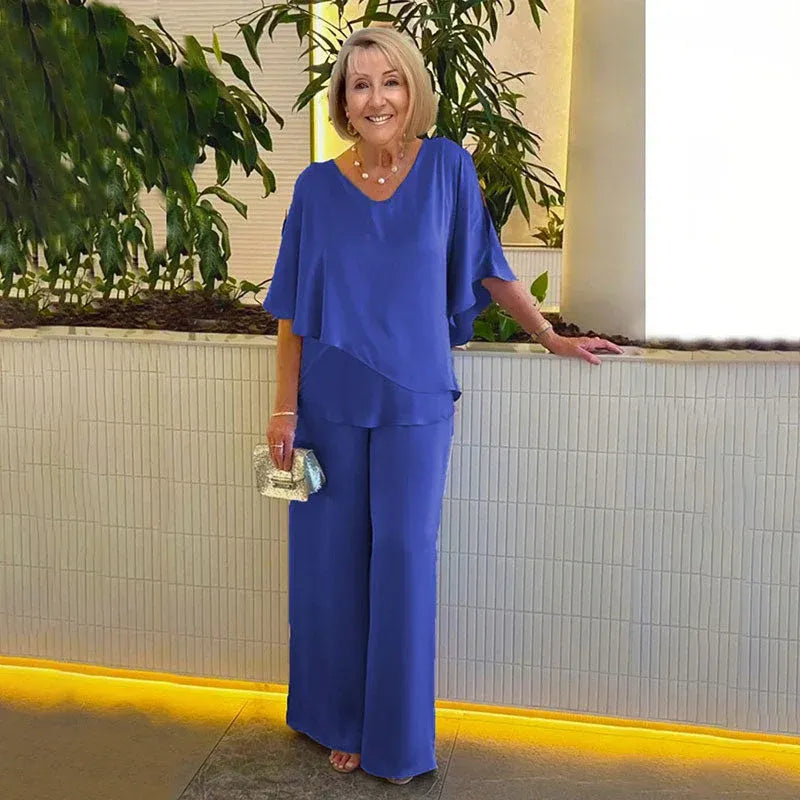 Plus Size Flowy Two-Piece Outfit