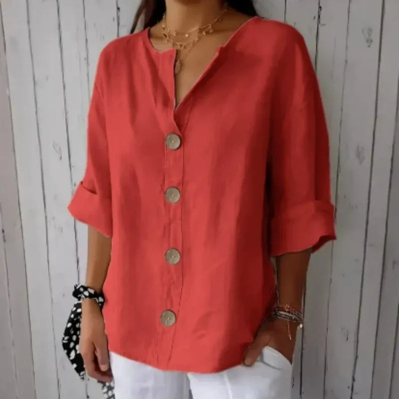Women’s Relaxed Button-Front Top