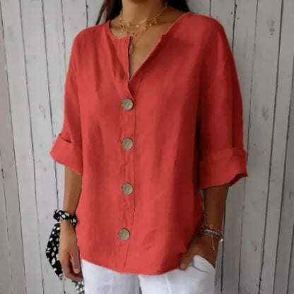 Women’s Relaxed Button-Front Top
