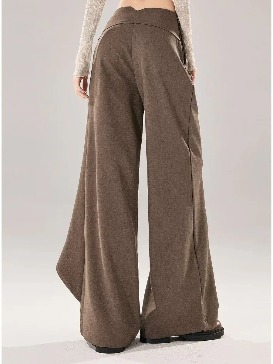 Women’s Draped Wide-Leg Palazzo Pants