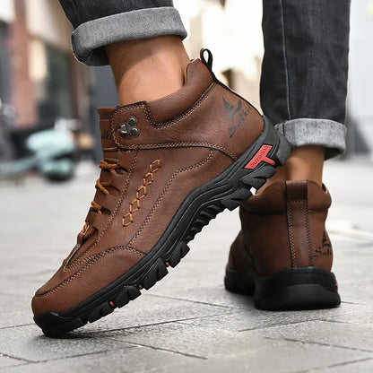 Men’s Rugged Lace-Up Comfort Walking Shoes