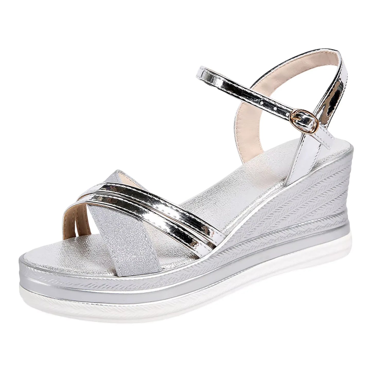 Women's Open Toe Ankle Strap Wedge Sandals