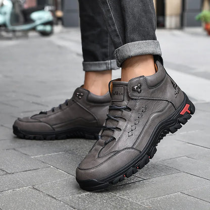 Men’s Rugged Lace-Up Comfort Walking Shoes