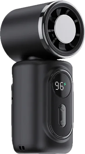 Portable Clip-On Cooling Fan with LED Battery Display