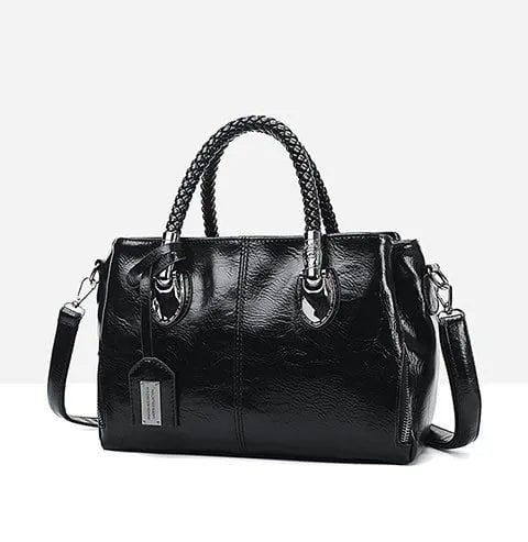 Women’s Large Capacity Leather-Look Satchel Bag